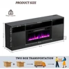 Electric Fireplace TV Stand-Led Entertainment Center-70 inch Stand with 36" Electric Fireplace-Living Room Cabinet with Storage 6