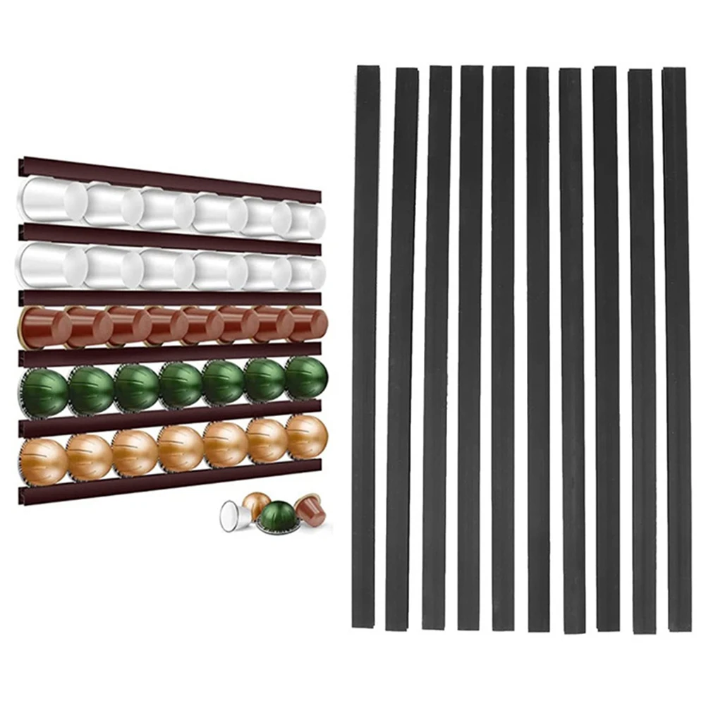 

10Pcs Coffee Pod Holder For Nespresso Capsules,capsules Holder Adhesive Bracket DIY Self-adhesive Coffee Mat Coffeeware Tools