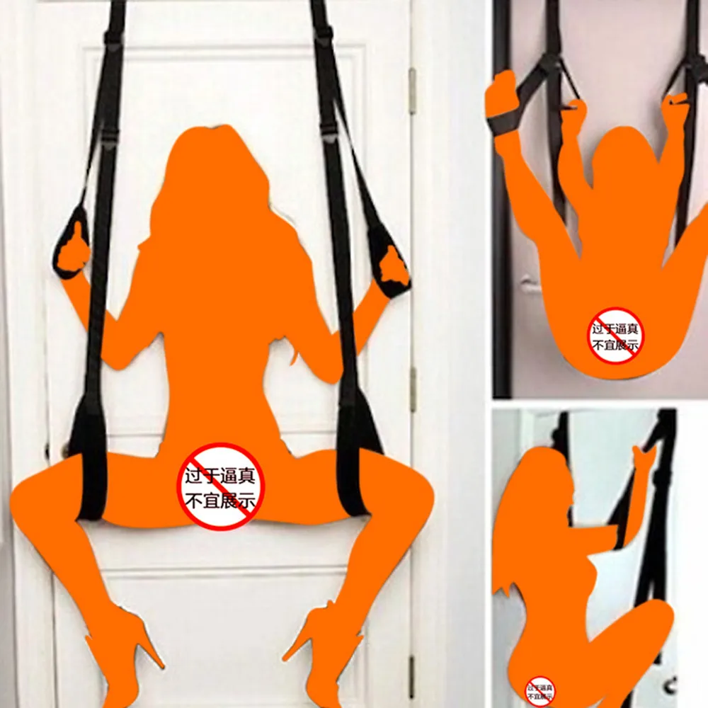 Soft Sex Swing for Couples Hanging Door Erotic Tool Nylon Sex Bandage Adult Game Chairs Multi-position Assisted Strapping