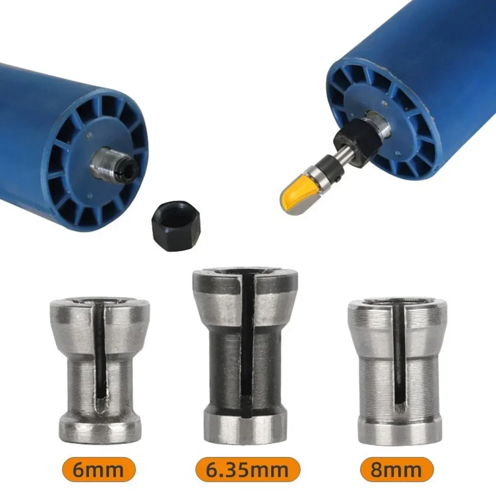 Collet Chuck Adapter 6 6.35 8mm For Engraving Trimming Machine Electric Router Milling Cutter Accessories Power Tools Router Bits wood router machine wood router bits