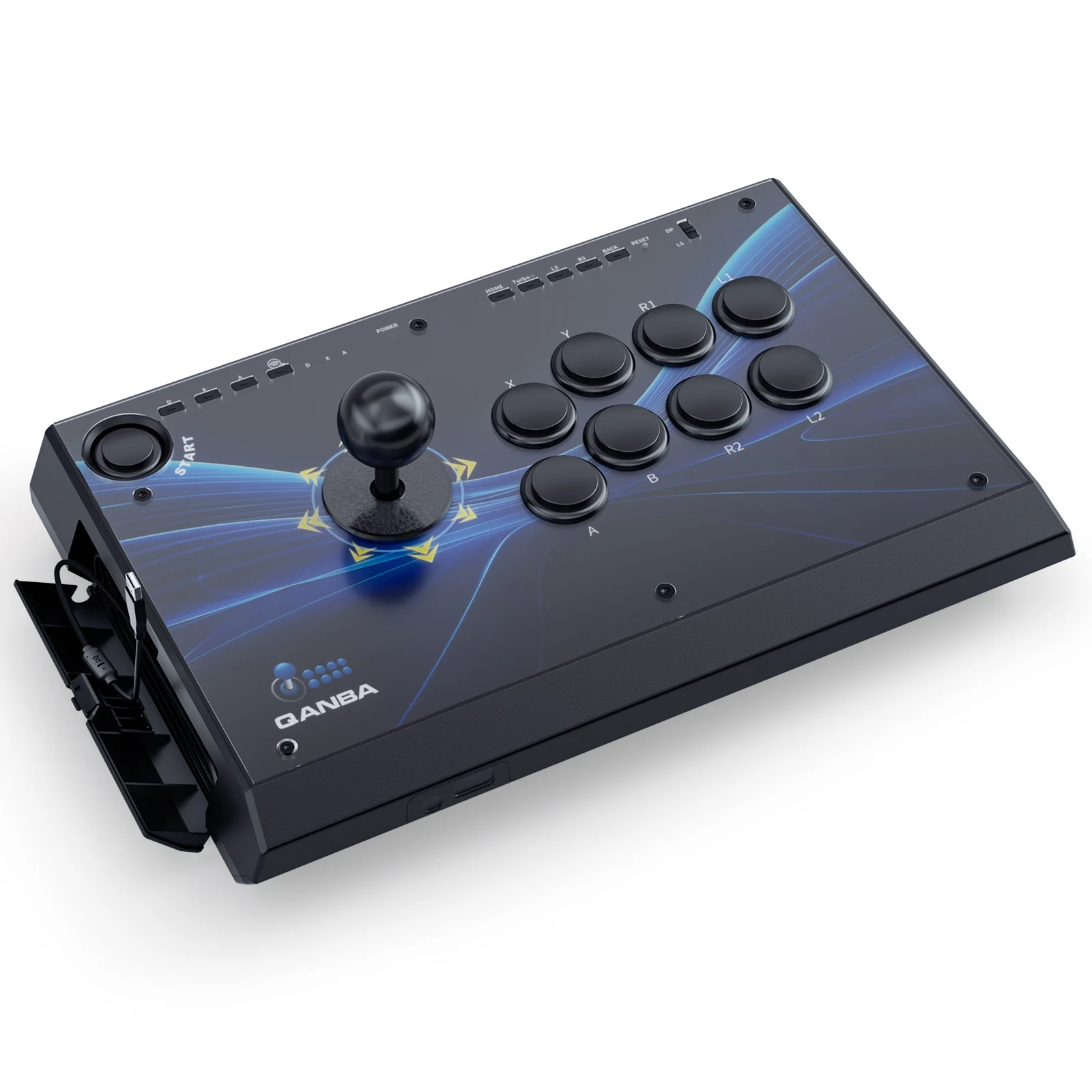 QANBA Q1-WL 아케이드 게임 조이스틱 2.4G 무선 듀얼 모드 연결 아케이드 격투 스틱 (PC/스위치/안드로이드/TV 호환)