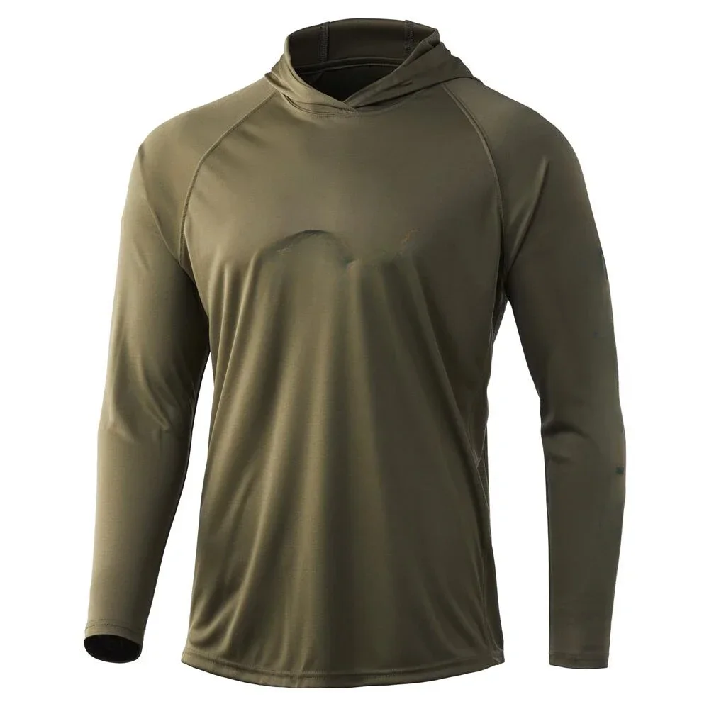 Hooded Fishing Shirts Long Sleeve Uv Protection Man Outdoor Summer Camouflage Moisture Wicking Jersey Fishing Apparel