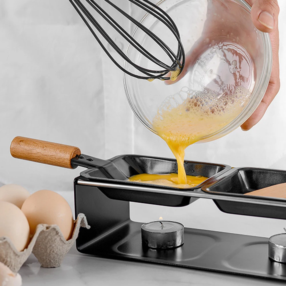 Non-stick Grill Cheese Raclette Set Griller Mini BBQ Cheese Board Baked Oven Iron Swiss cook Melter camp Pan Tray