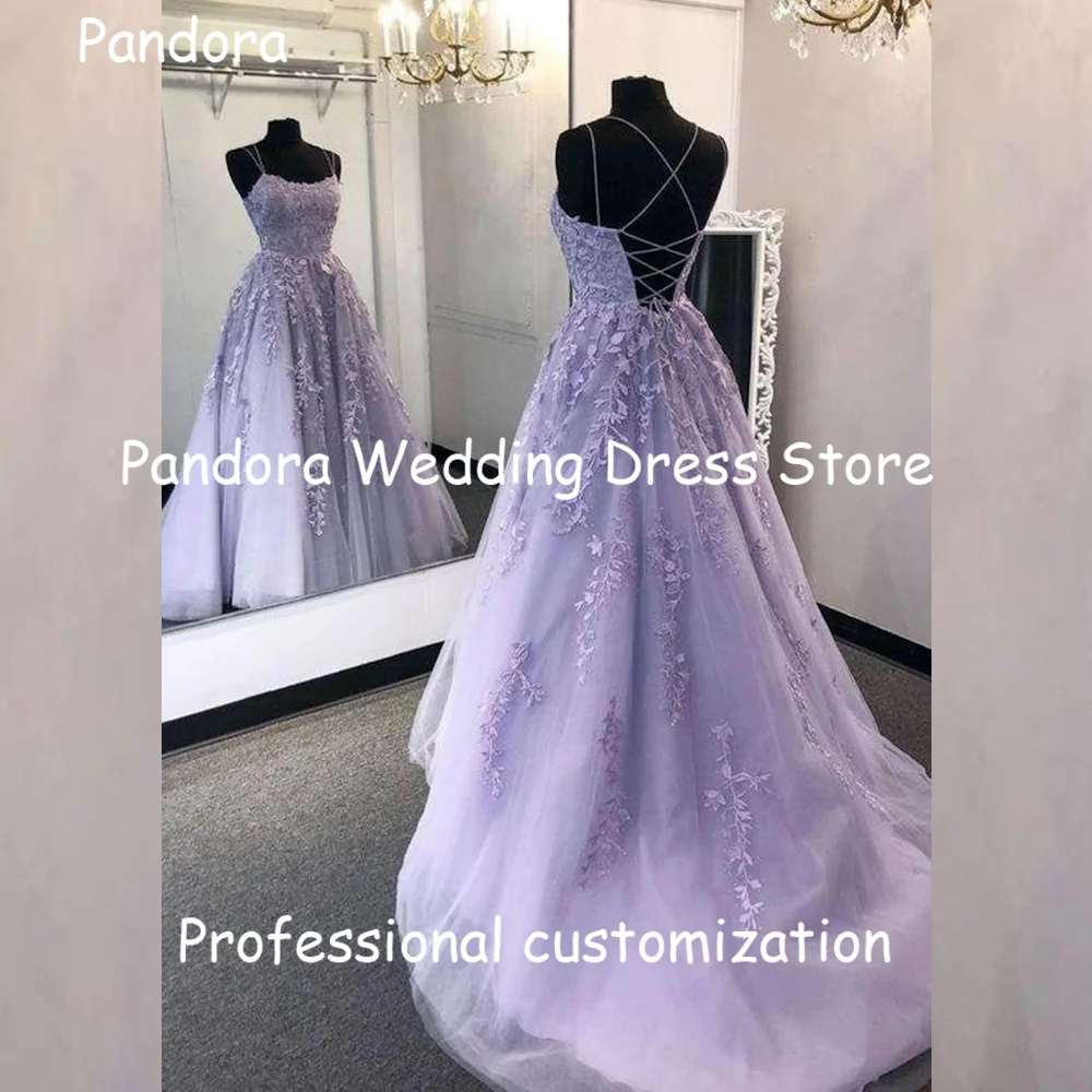 

Pandora Tulle A-line O-neck Ruffle Prom Gown Floor-length Appliques Elegant Formal Evening Party Occasion Dresses For Women 2023