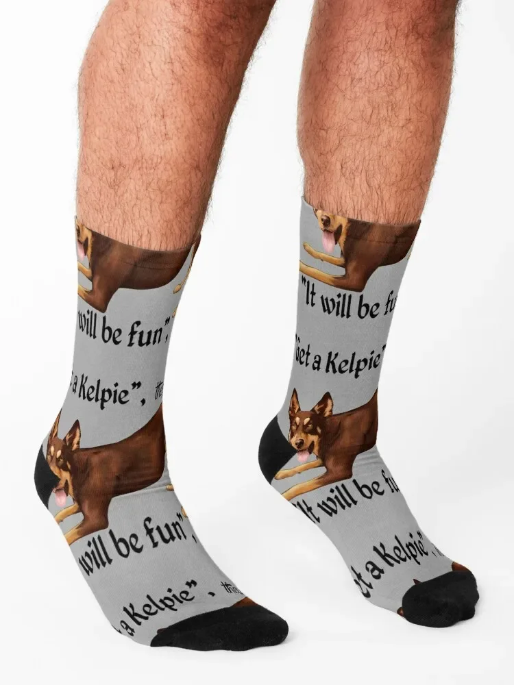 Get a Kelpie - it will be fun! Socks hip hop gifts for men sports socks men