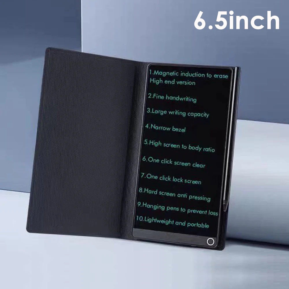 Tablet LCD per Scrittura a Schermo Intero, Blocco Note Digitale Portatile e Cancellabile da 6,5 Pollici per Prendere Appunti e Disegnare - immagine 2