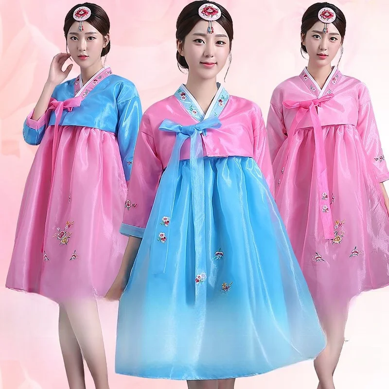 

Hanbok Women's Ancient Costume Traditional Korean Court Bride Minority Folk Dance Photo Performance Gift