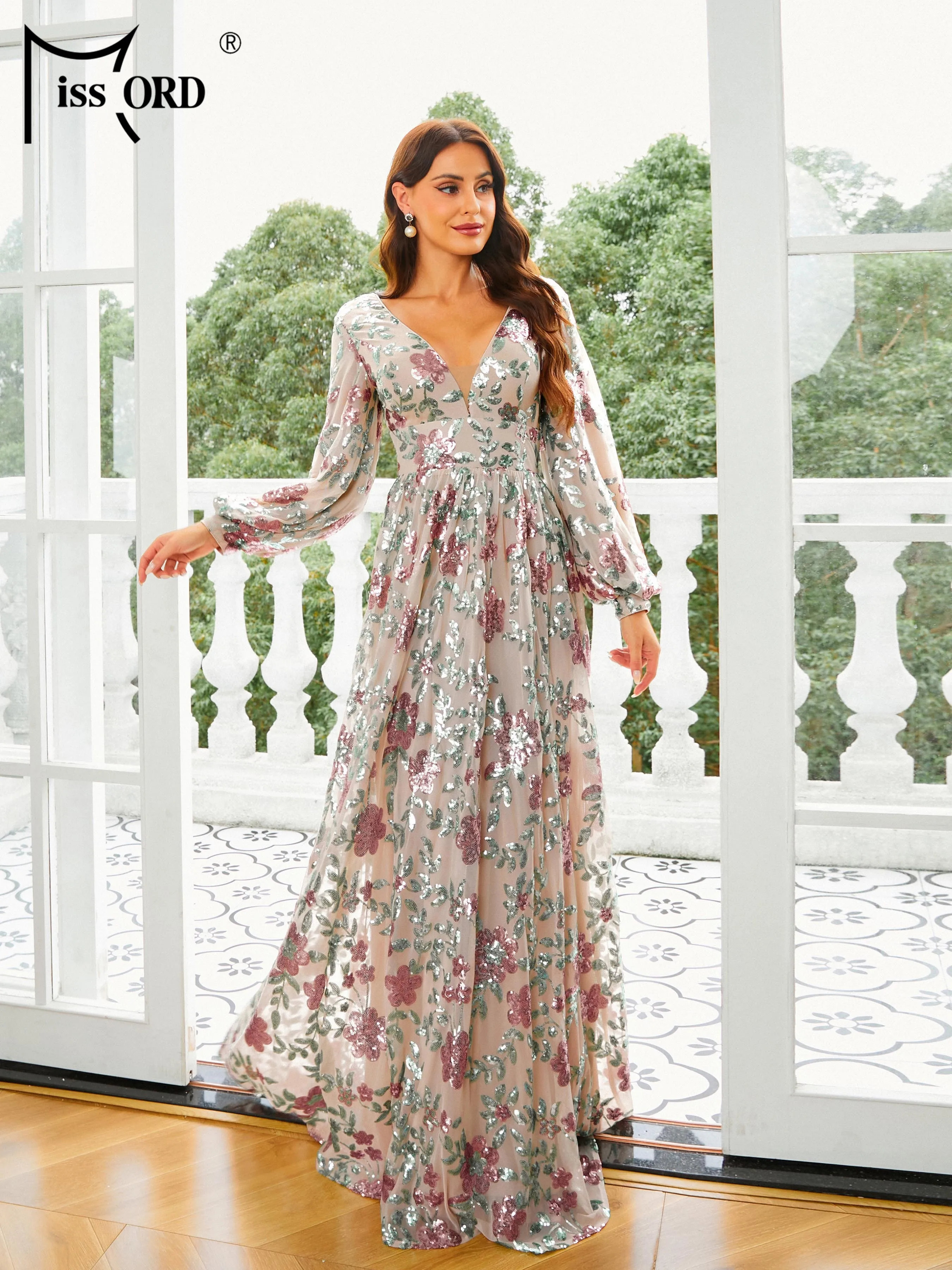 missord-2024-new-elegant-comfortable-long-sleeved-v-neck-a-line-floral-floor-length-party-evening-prom-dress