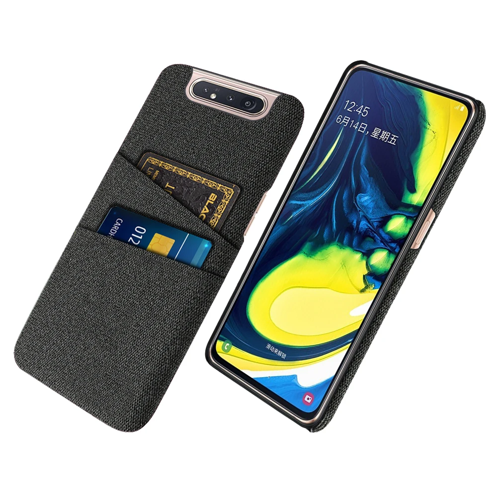 Luxurious Dual Card Fabric Cloth Case