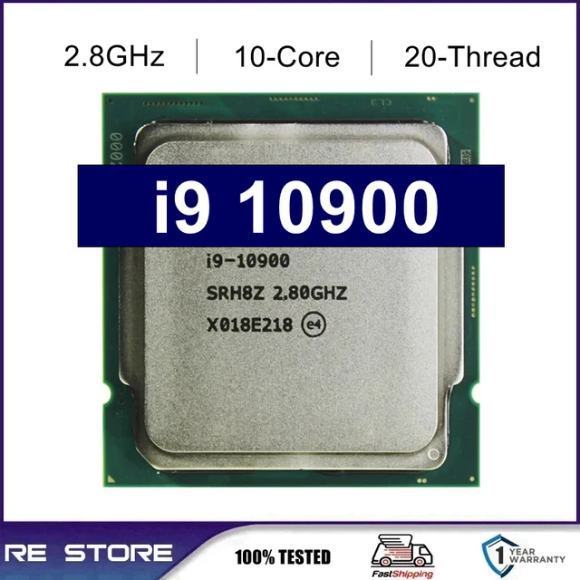 NEW Core i9 10900 2.8GHz Ten-Core 20-Thread CPU Processor L3=20MB 65W LGA  1200 Sealed but without cooler