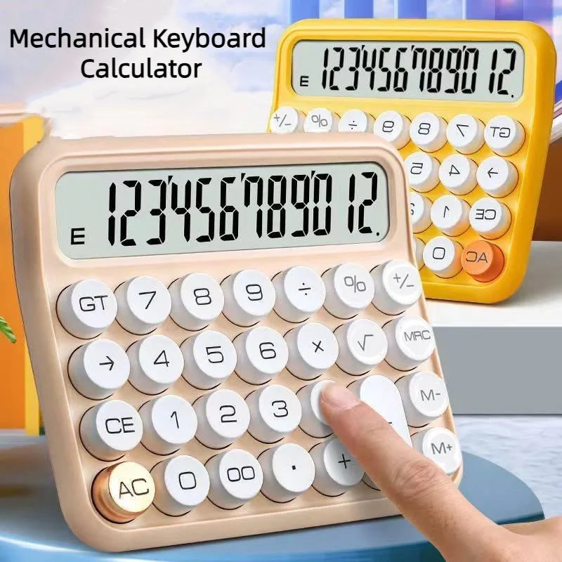 12DigitsMechanicalKeyboardCalculatorforHomeOfficeSchool