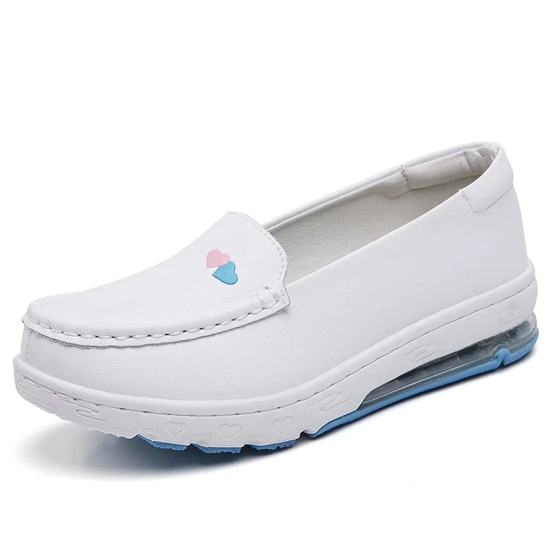 Nursing Work Women Shoes White Women Loafers Comfortable Rubber Ladies Walking Shoes Lightweight Clogs for Women