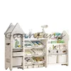 Kids Toy Storage Organizer Bookshelf 14 Bins Pull-Out Drawers Multipurpose Shelf for Toddlers Organize Toys Room Furniture 6