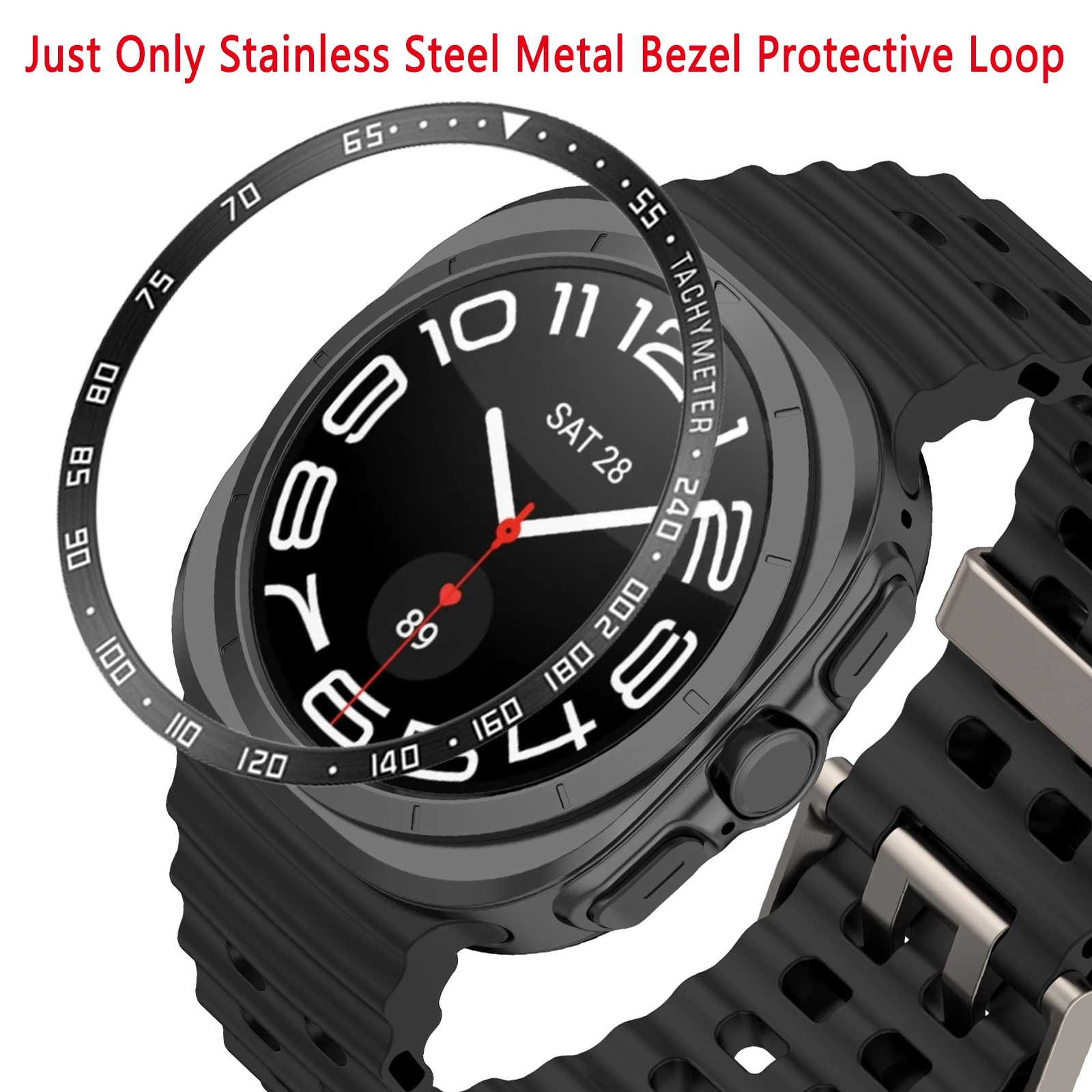 Premium Metal Bezel Ring Case - Smartwatch Protector with Steel Frame Shell