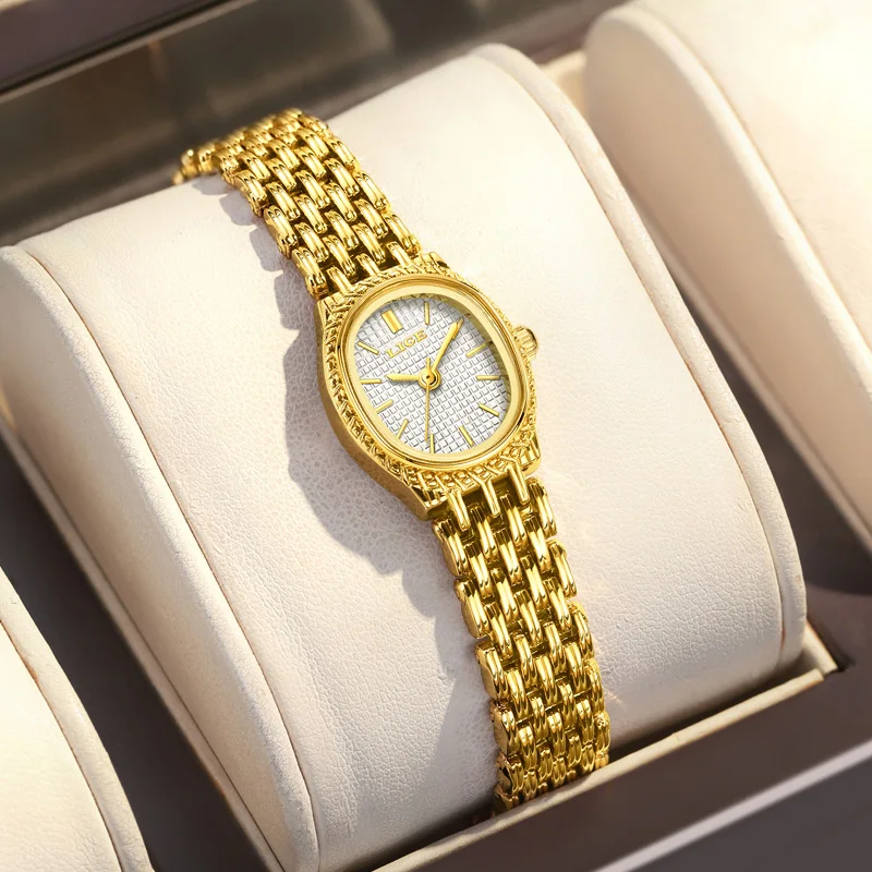 Luxury Women's Gold Stainless Steel Bracelet Watch