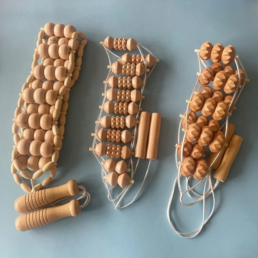 Rullo massaggiante in legno anticellulite e rilassante per il corpo, ideale per eliminare il grasso localizzato e favorire il rilassamento._voghion.com
