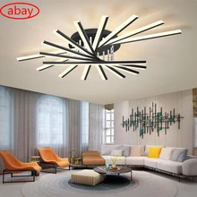 Plafonnier LED doré/noir/blanc au design moderne, éclairage d'intérieur, luminaire décoratif d'intérieur, idéal pour un salon ou une chambre à coucher