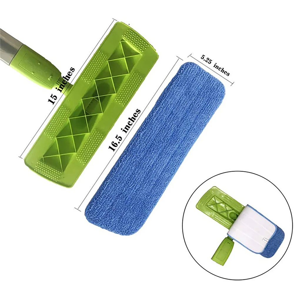 3pcs Replacement Mop Cloth Cover 14*42cm Wet/ Dry Flat Mop Cleaning Pad Microfiber Mop Cloth for Spray Mop
