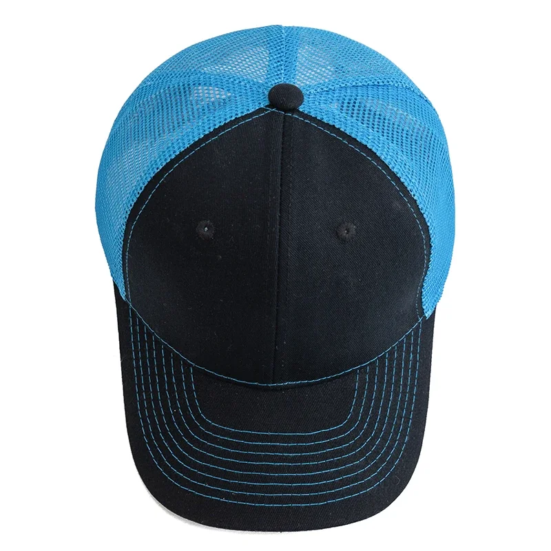 Hot Sale Unisex Two Tone Cap Curved Brim Style Trucker Hat  Men & Women Casual Outdoor Breathable Summer Cap