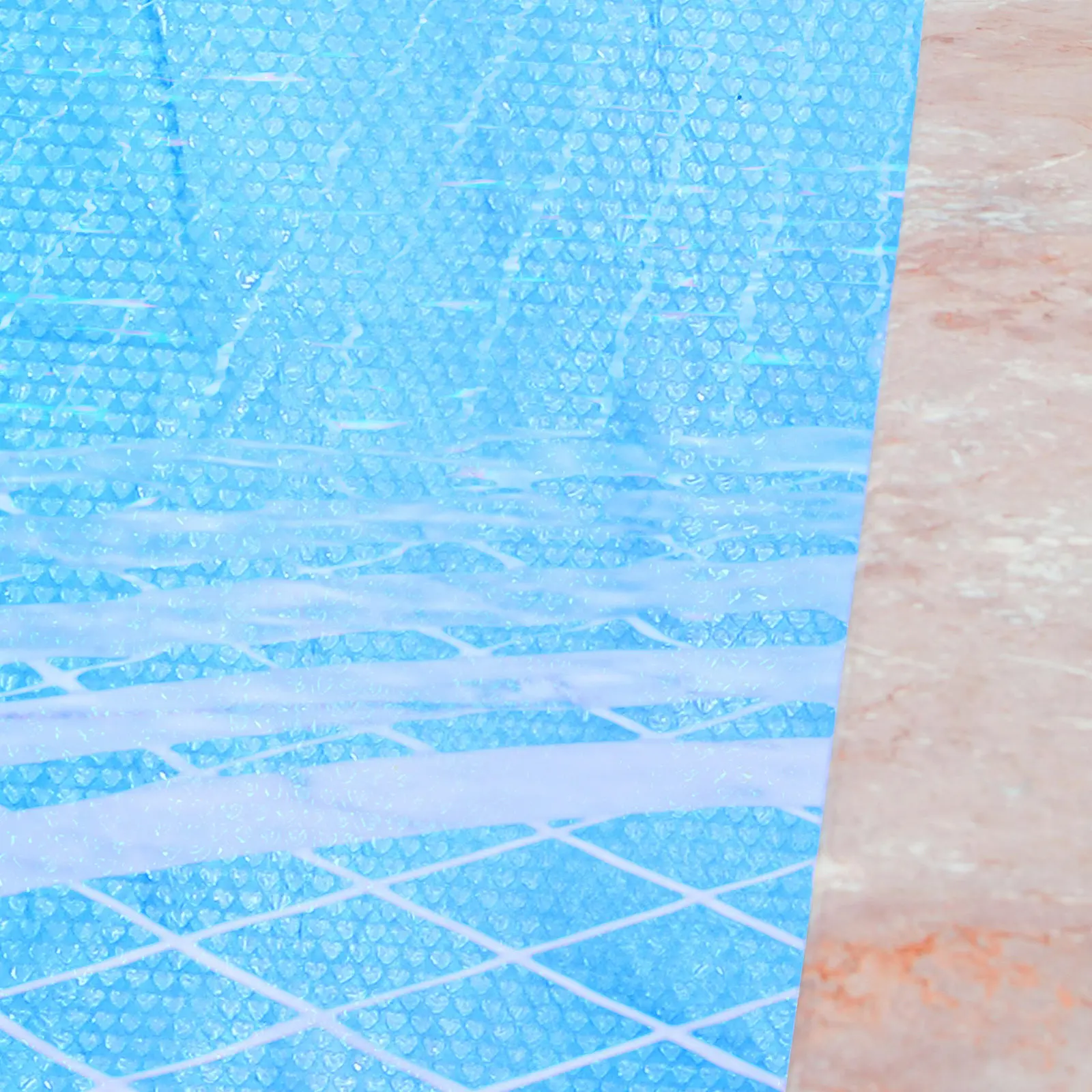 수영장 버블 단열 커버 직사각형 방수 PE 필름 (야외 수영장 보온, 간편 보관)