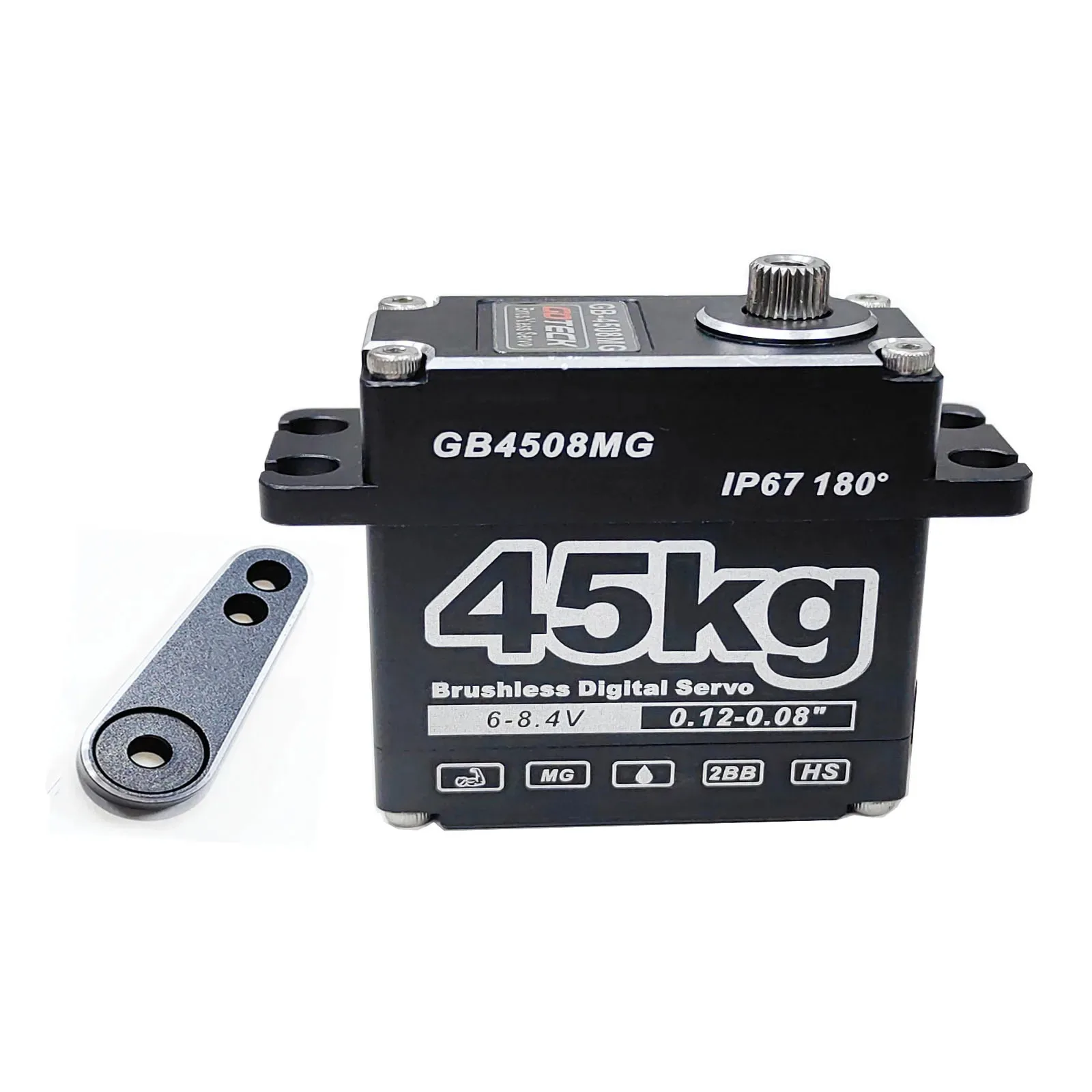 GOTECK 45KG Brushless Digital Servo,8.4V Metal Gear Digital servo,Waterproof Steering Servo for 1/8 1/10 RC Crawler Car Robot 3