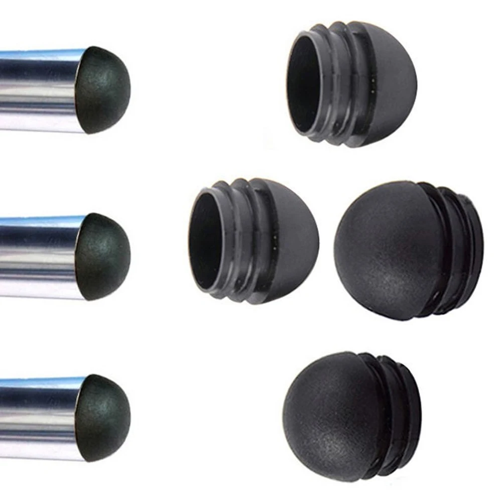 돔형 원형 플라스틱 강철 파이프 플러그 16mm30mm 검정색 블랭킹 엔드 캡 튜..