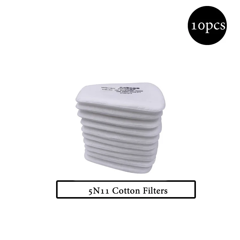 Cotton Filters for Gas and Dust Masks - Replaceable Filters and Pre-Filter Adapter