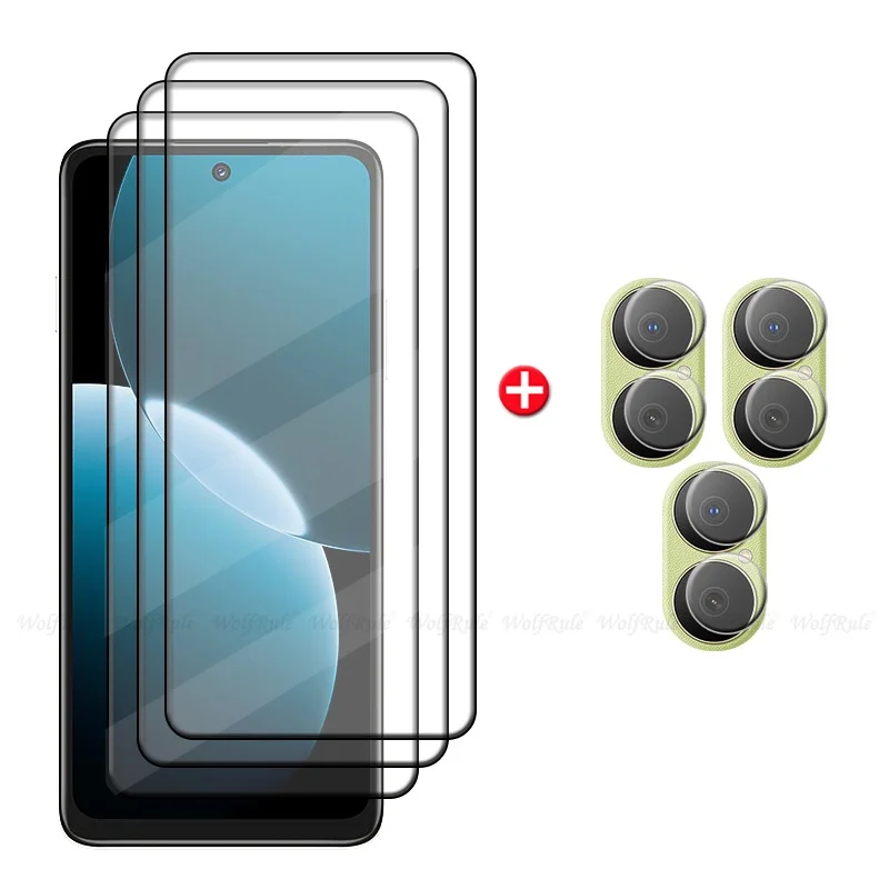 6-in-1 Tempered Glass Full Cover Screen and Lens Protector