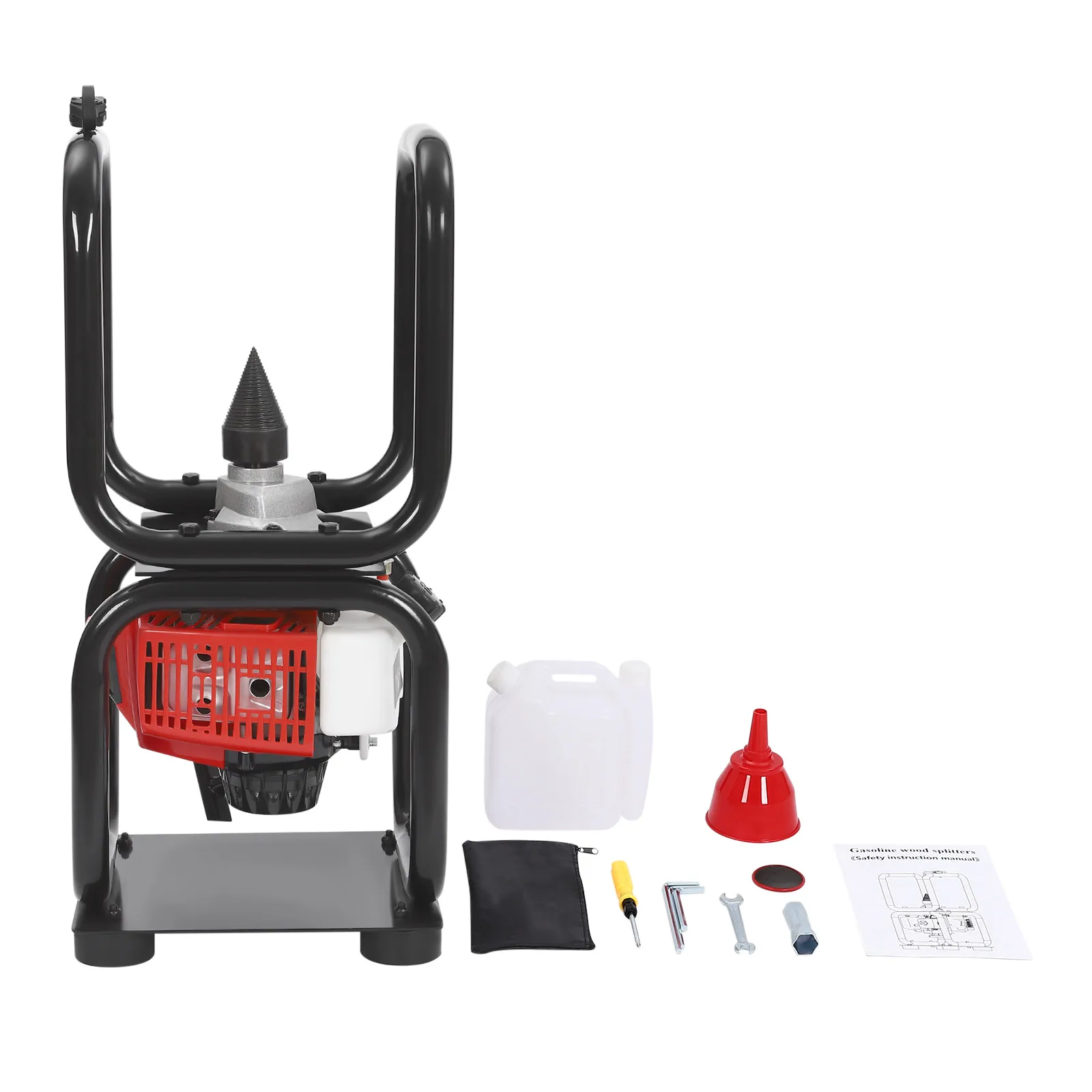 2.5 kW Wood Splitter Gas Powered 2-stroke Engine, 0.4 Gal Fuel Tank Gasoline Firewood Splitting Machine, Firewood Splitter