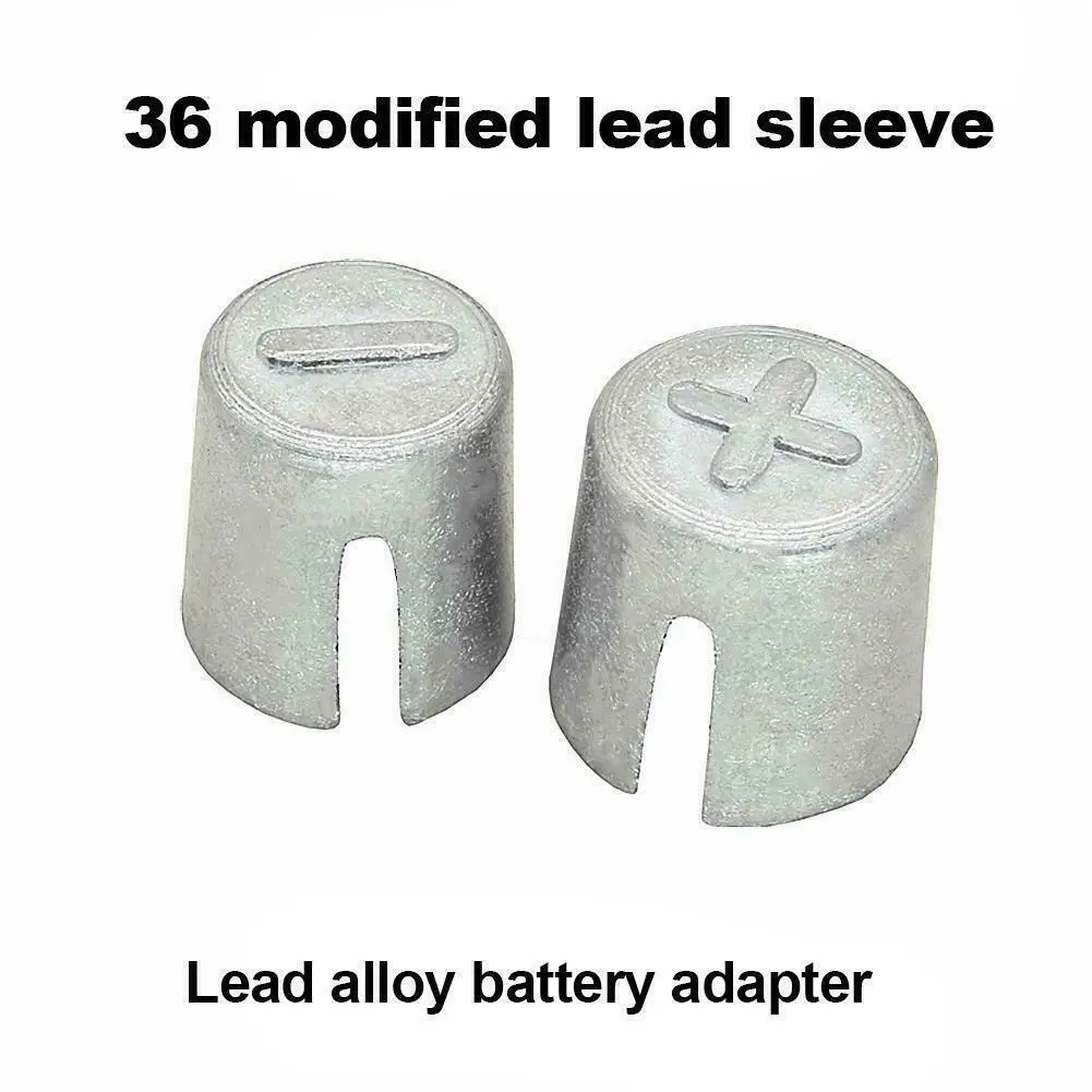

2Pcs Car Battery Terminal Converters Adapter Positive Post Shim Lead Converters Automobile Battery Pile Head Repair