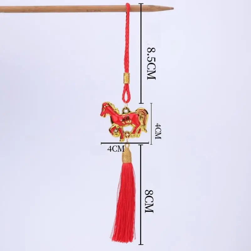 2026 Jahr des Pferdes Windspiel-Anhänger, Wandbehang, Ornament, Glücksmaskottchen, Pony, festliche Dekoration, Einweihungsgeschenke – Detail 9
