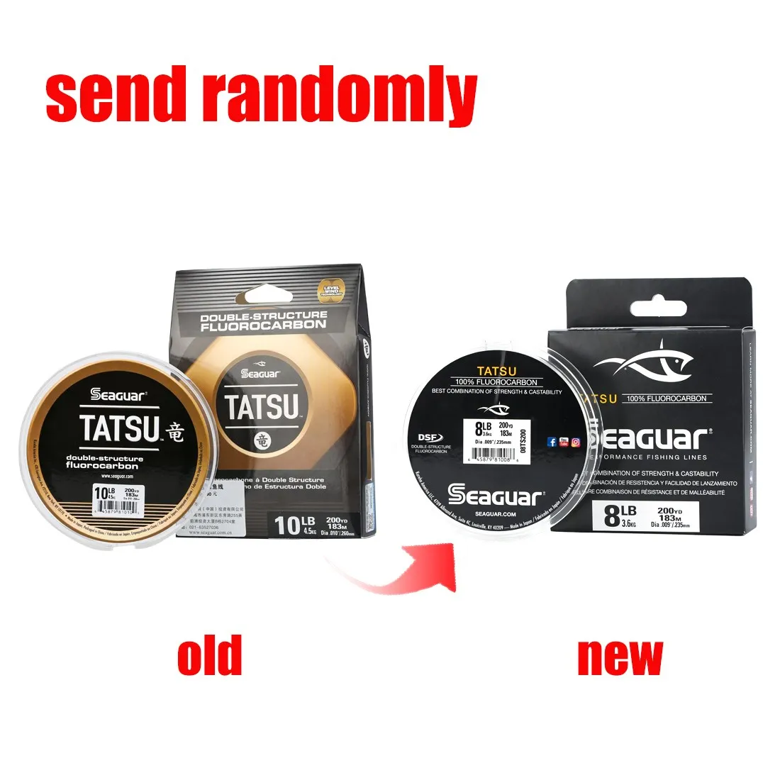 SEAGUAR TATSU Fluorocarbon Fishing Line Linhas Pesca 183M Carbon Fiber JAPAN Monofilament Freshwater Fishing Tackle 6LB-12LB fishing line fishing tackle