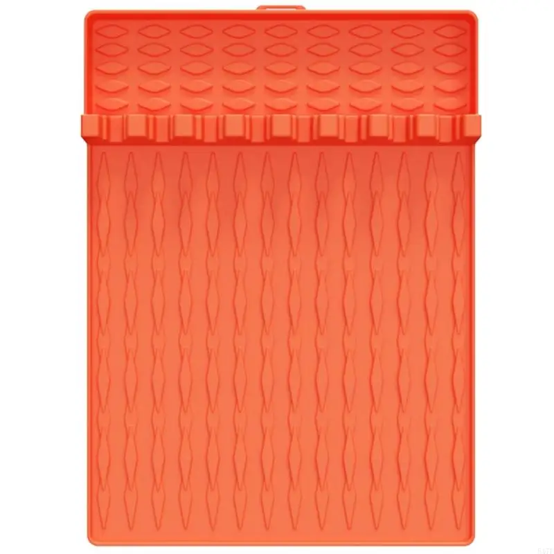 547F BBQ Grill Tool Mat BBQ Cutlery Pad Essential Outdoor Cooking Utensils Mat Utensils Pad Silicone Texture for Outdoor