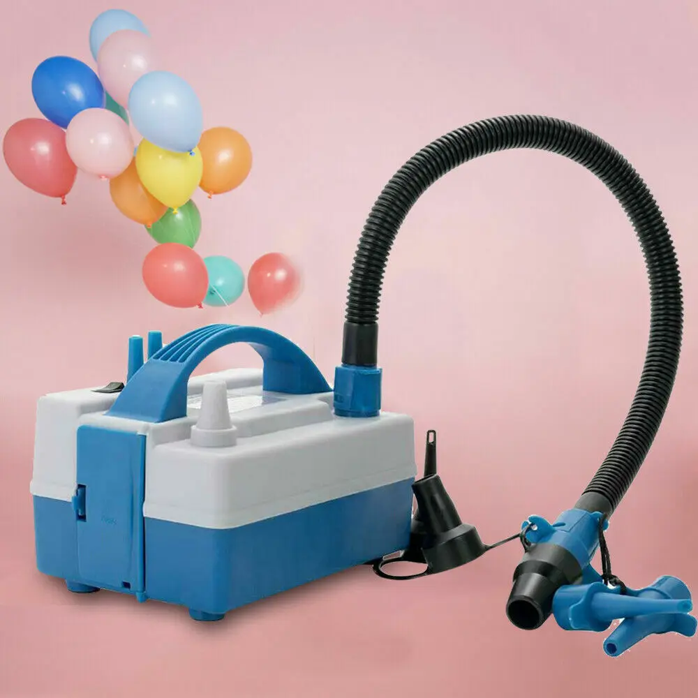 600W Electric Balloon Pump Blow Up Air Balloon Inflator ABS + 5x