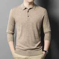Polo Sweater Wool Sweater Knitted Sweater Men's Autumn Style Business Casual Skin Friendly Comfortable Top Sweater