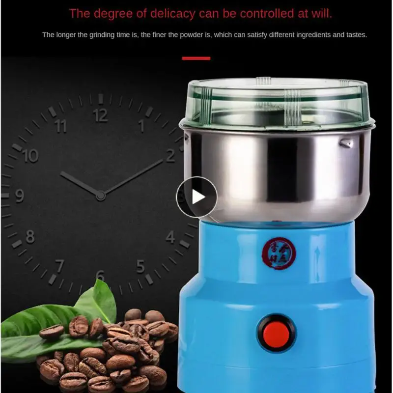 

Электрическая кофемолка, Кухонный комбайн для зерен, орехов, бобов, специй, зерен, миниатюрный Электрический измельчитель для продуктов