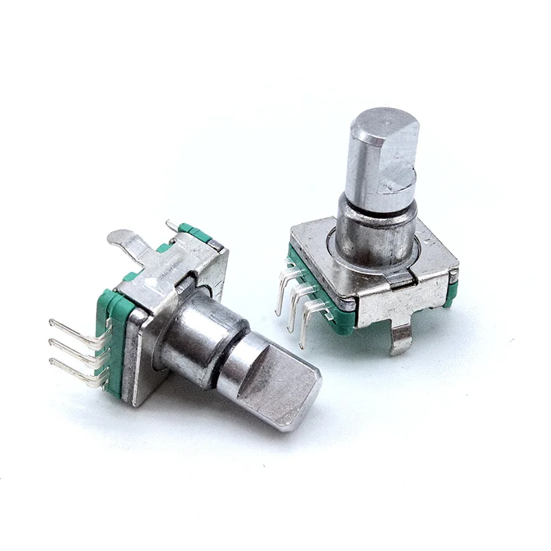 Rotary Potentiometer 5pcs EC11 360&deg; rotating volume potentiometer with push button switch encoder switch 5 pin 30 position 15 pulse 12.5mm