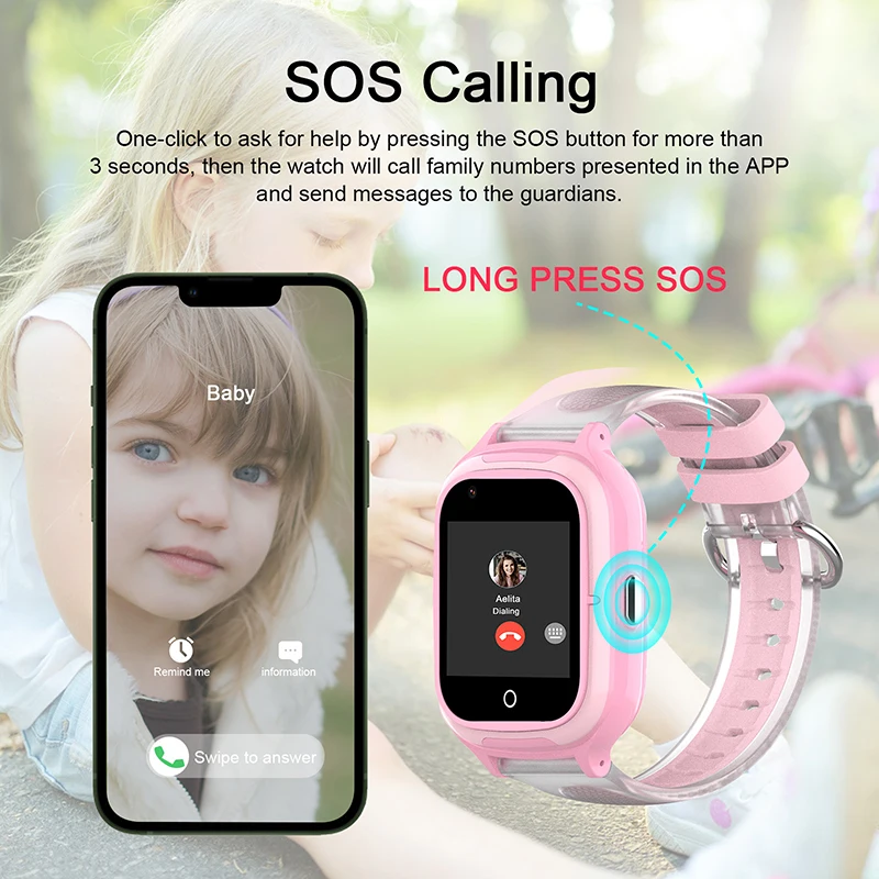 Won 4G dzieci Smart Watch z kamerą WiFi lokalizator GPS SOS video call 900mAh IP68 wodoodporny smartWatch dla dzieci KT23