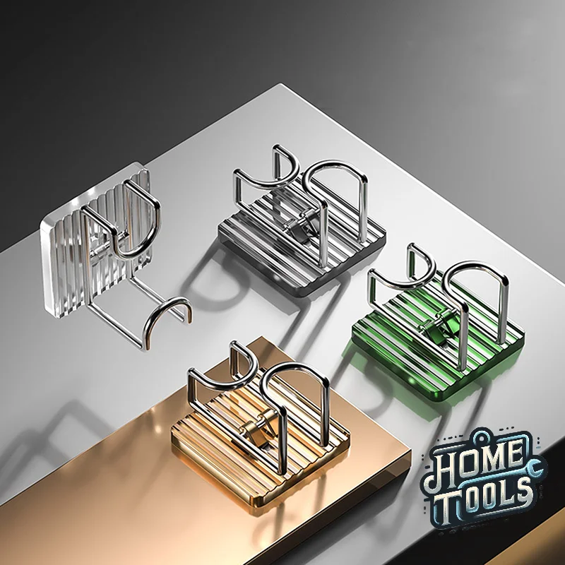 Self-adhesive Hooks Wall Mounted Washbasin Storage Hooks Holders Bathroom Basin Storage Rack Holder Save Space Stainless
