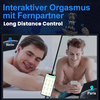 Wireless Bluetooth Dildo Vibrator for Men 360°Rotating Prostate Massager Anal Plug Vibrators Remote APP Anal Sex Toys for Adults 2