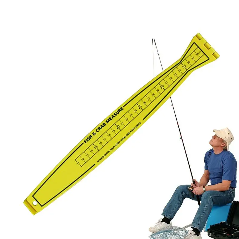 portable Fish Ruler Fish Measuring Board Crab & Fish Measure Device Marine Fishing Measuring Tool Foldable Fish Measuring Ruler