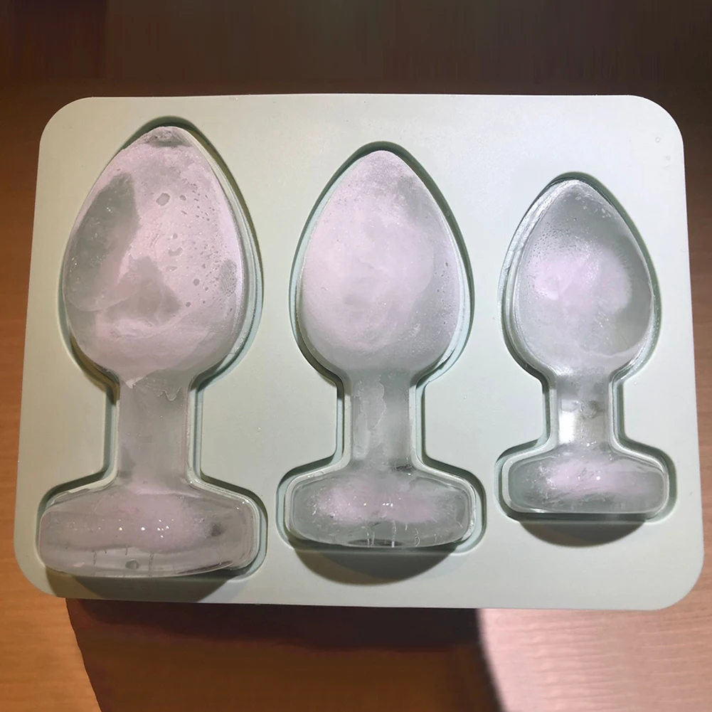 Silicone Prank Butt Plug Shaped Mold Prank Ice Cube Mold Tray Novelty Ice Cube Trays for DIY Cake Chocolate Candy