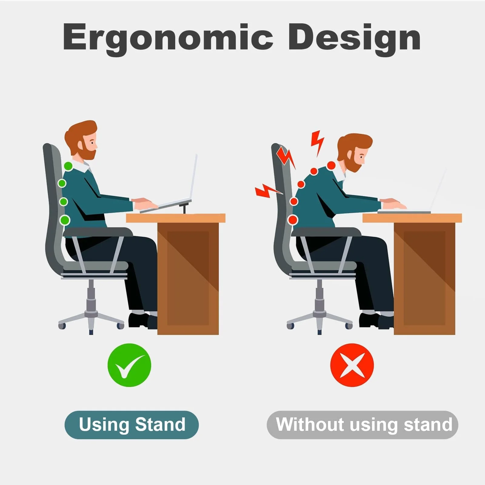 2PCS 미니 접이식 노트북 스탠드 휴대용 노트북 라이저 조정 가능한 각도 자체 접착식 보이지 않는 노트북 홀더 컴퓨터 키보드용