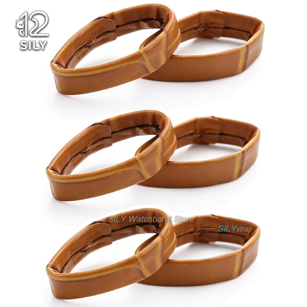 Premium Leather Watchband Keeper Rings - Strap Loop Retainers in Black and Brown (Multiple Sizes Available)