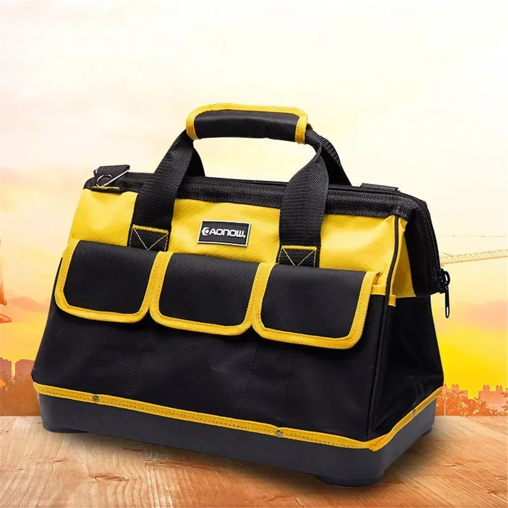 

New Yellow Tool Bag 14/16/18/20in Electrician 1680D Oxford Waterproof Wear-Resistant Heavy Duty Practical Convenient Storage Box