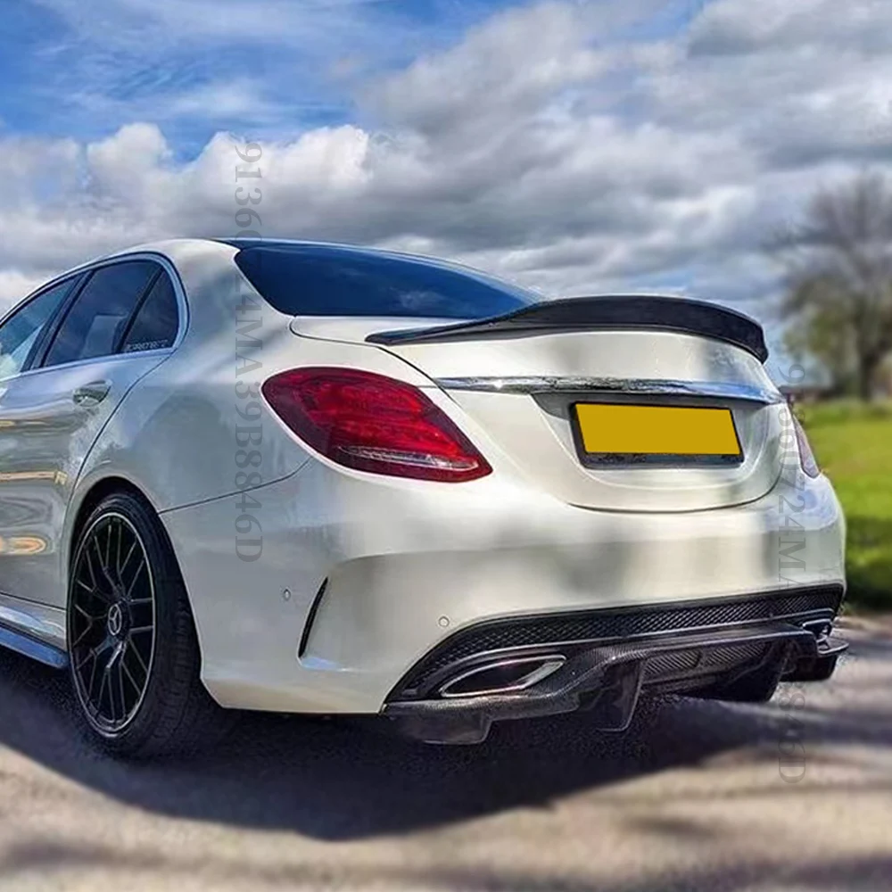 Rear Trunk Spoiler Wing Body Kit Racing Sport Tail Styling For Mercedes ...
