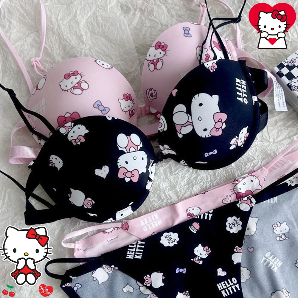 Y2K Girls Panties Hello Kitty Anime Students Soft Cotton Underwear