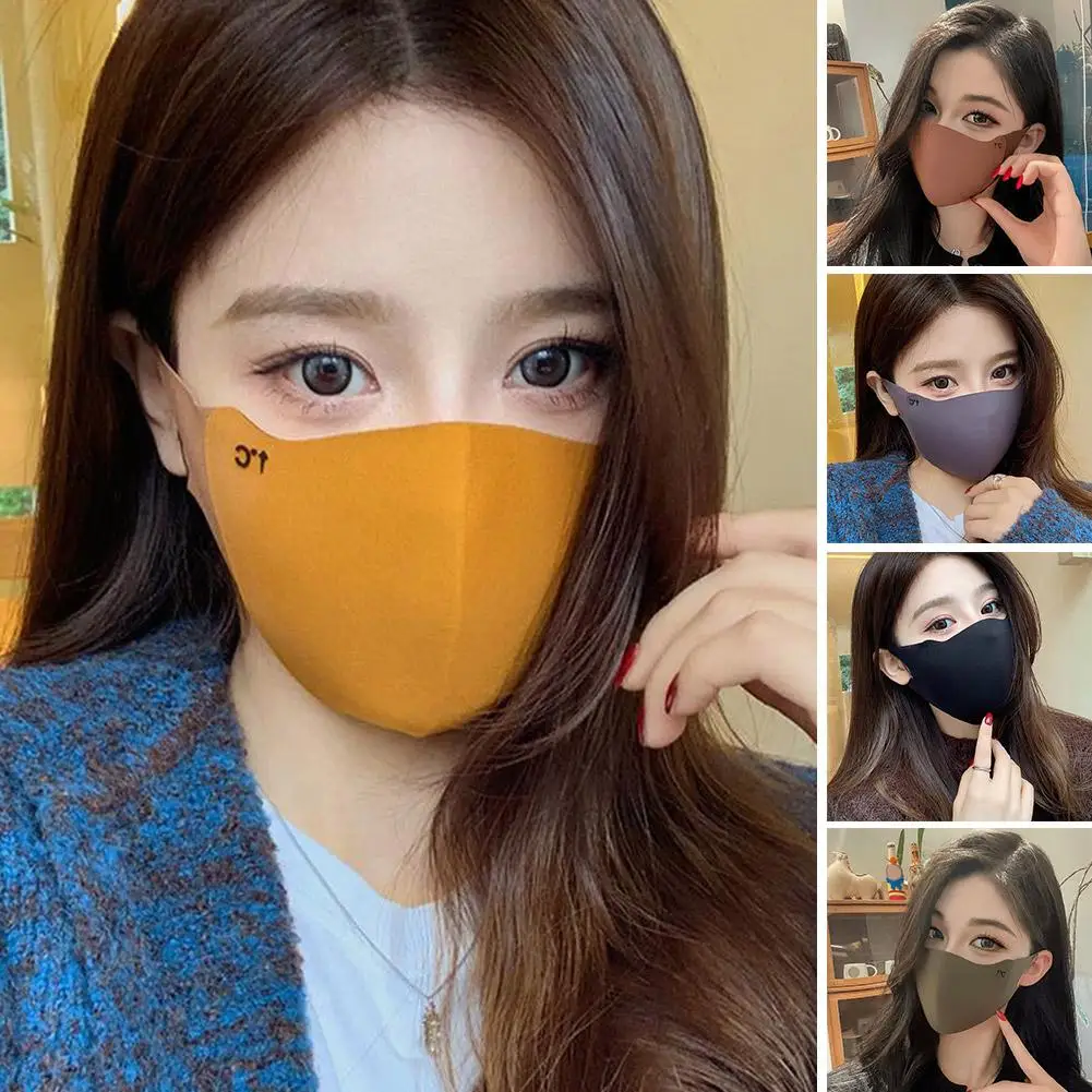 Face Mask Warm Windproof Winter Solid Color Outdoor Adjustable Fashion Sunscreen Cycling Running L3T4