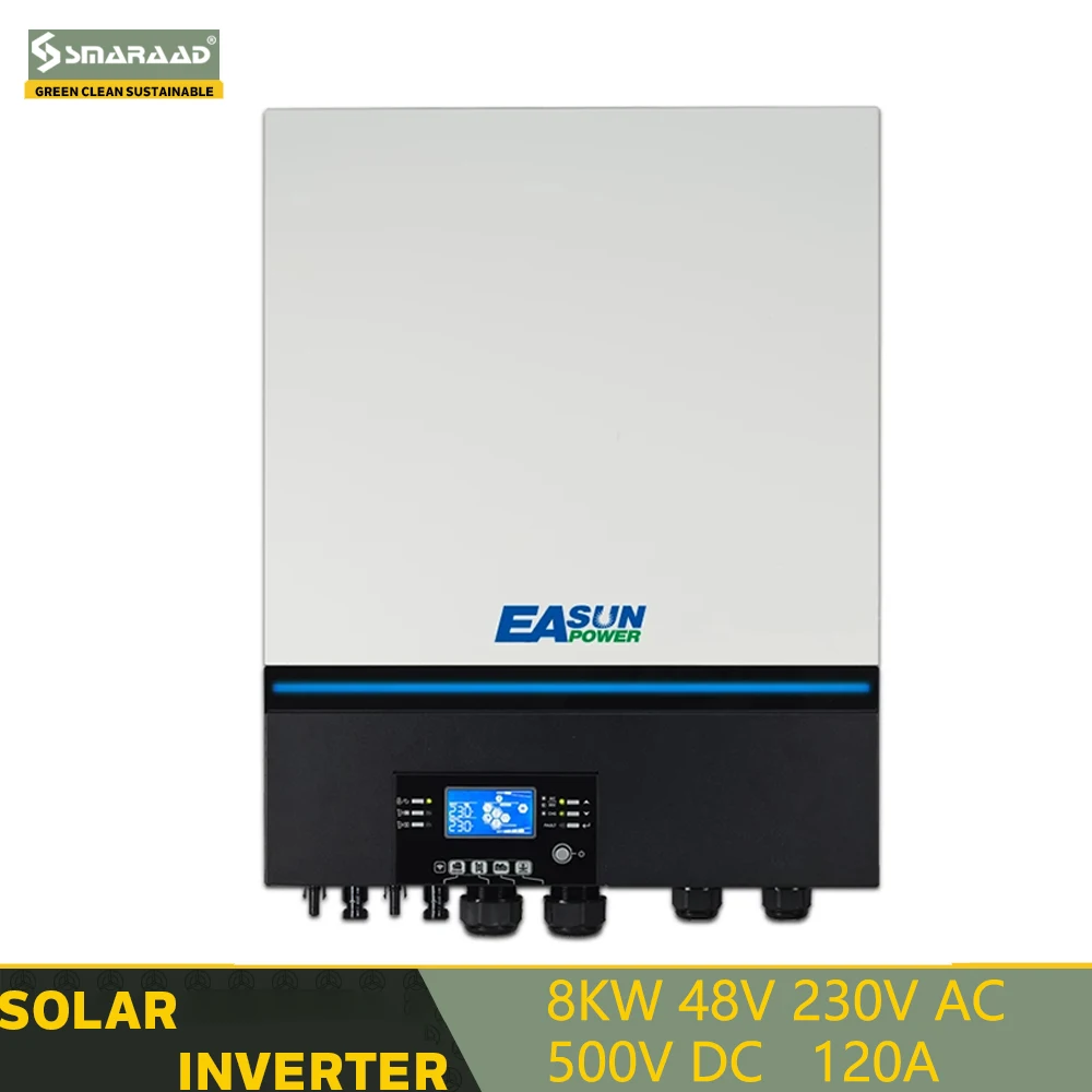 Smartad Soalr Inverter 8000W 230V 48V 50Hz/60Hz 500Vdc Pv Input 120A Mppt Caricatore Solare Supporto Wifi Integrato Litio Bms