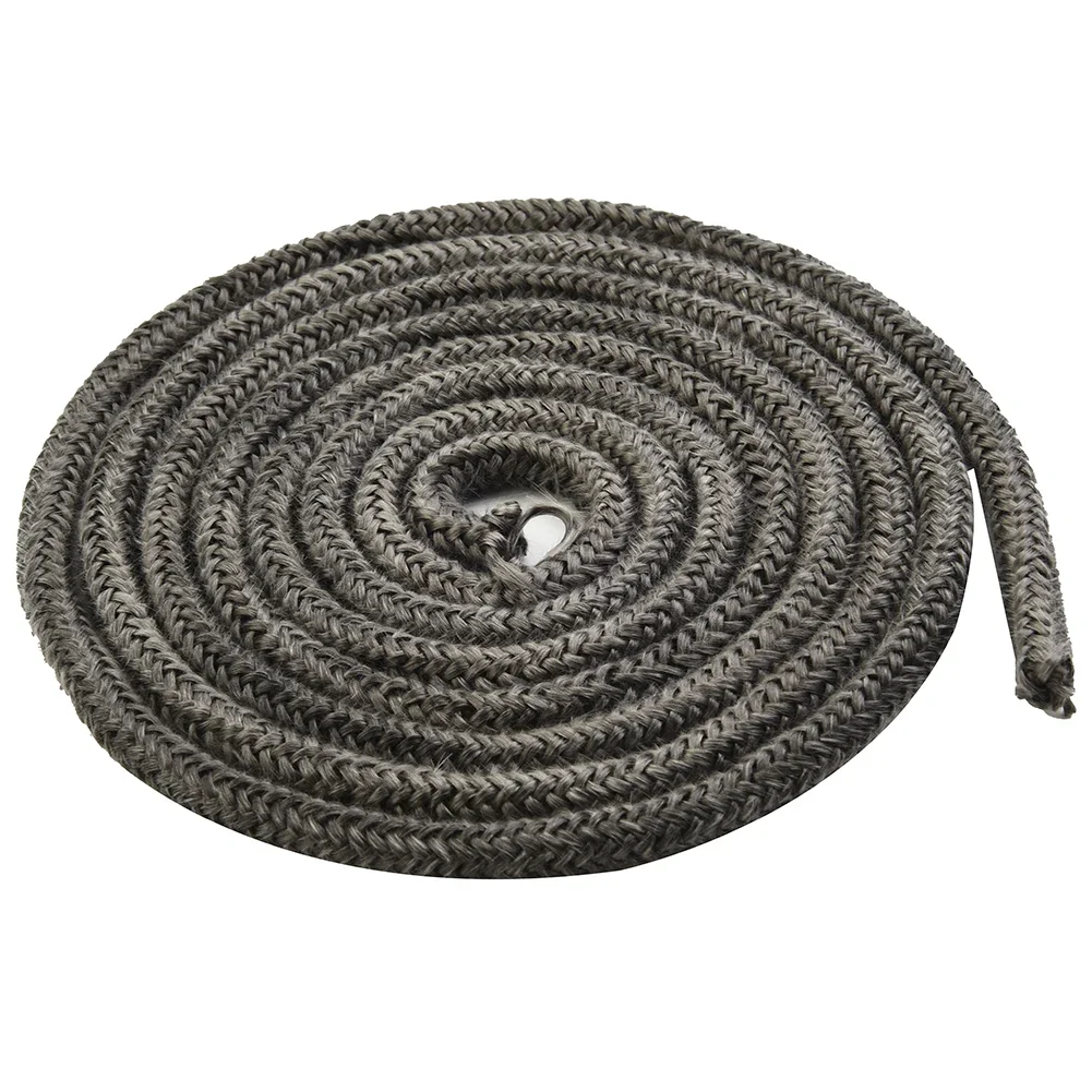 10/12mm Dark Gray Gasket Cord Stove Door Fireplace Cord 2m Fiberglass High Temperature Fireproof Sealing Rope Replacement
